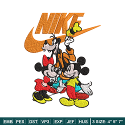 Mickey Mouse friends Nike Embroidery design, Disney Embroidery, Nike design, Embroidery file, Instant download.