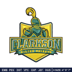 Clarkson Golden Knights embroidery design, Clarkson Golden Knights embroidery, Sport embroidery, NCAA embroidery.
