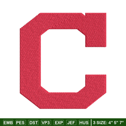 Cleveland Indians Embroidery, MLB Embroidery, Football Embroidery design, Sport embroidery, Logo Embroidery.