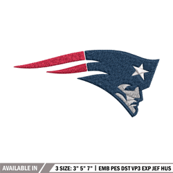 New England Patriots logo Embroidery, NFL Embroidery, Sport embroidery, Logo Embroidery, NFL Embroidery design.