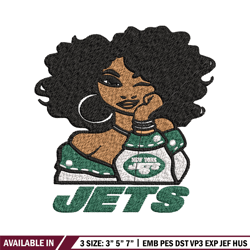 New York Jets embroidery design, NFL girl embroidery, New York Jets embroidery, NFL embroidery