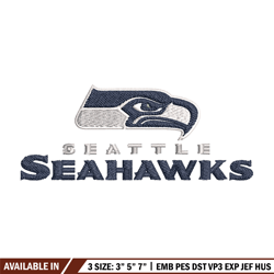 Seattle Seahawks logo Embroidery, NFL Embroidery, Sport embroidery, Logo Embroidery, NFL Embroidery design.