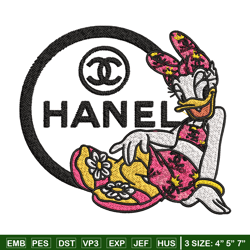 Duck cartoon chanel Embroidery Design,Chanel Embroidery, Embroidery File, Brand Embroidery, Logo shirt, Digital download