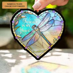 Always With You: Personalized Suncatcher Ornament - Memorial Gift for Family