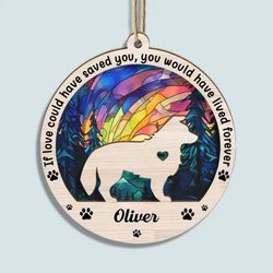 Custom Dog Lover Suncatcher Ornament - Heartfelt Memorial Gift