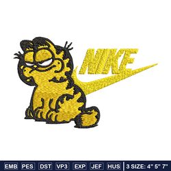 Garfield Nike Embroidery design, cartoon Embroidery, Nike design, Embroidery file, cartoon shirt, Instant download.