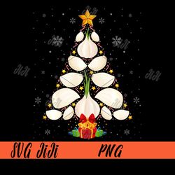 Garlic Christmas Tree Lights PNG, Vegetable Garlic Lover Xmas PNG