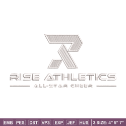 Rise Athletics embroidery design, Rise Athletics embroidery, logo design, embroidery file, logo shirt, Digital download.