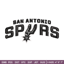 San Antonio Spurs logo Embroidery, NBA Embroidery, Sport embroidery, Logo Embroidery, NBA Embroidery design.
