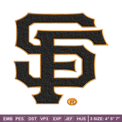San Francisco Giants logo Embroidery, MLB Embroidery, Sport embroidery, Logo Embroidery, MLB Embroidery design.