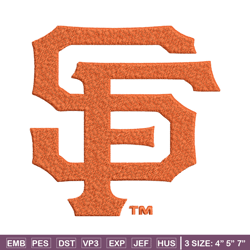 San Francisco Giants logo Embroidery, MLB Embroidery, Sport embroidery, Logo Embroidery, MLB Embroidery design
