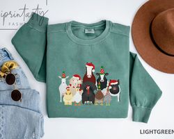 Christmas farm Sweatshirt, Animals Christmas Sweatshirt, Funny Christmas Sweatshirt, Farm Animal Christmas Sweatshirt, i
