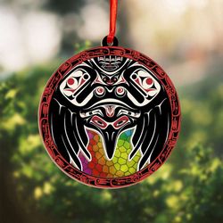 Haida Art Suncatcher Ornament: Raven NW Coast 2023 Christmas Decor