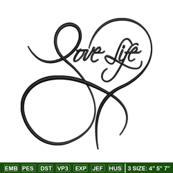 Love life logo embroidery design, Love life logo embroidery, logo design, embroidery file, logo shirt, Digital download
