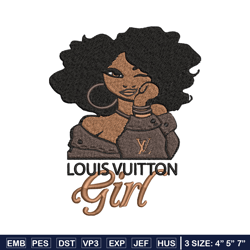 Louis vuitton girl Embroidery Design, Lv Embroidery, Embroidery File, Brand Embroidery, Logo shirt, Digital download
