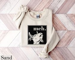 Goat Shirt, Christmas Sweatshirt, Funny Gift For Goat Lover, Happy Christmas, Farm Life, Meh Goat, Farm Animal Shirt, Th