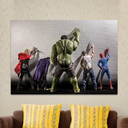 Avengers Movie Superheros in Toilet Poster Painting, Canvas Art, Trend Canvas,  Kitchen