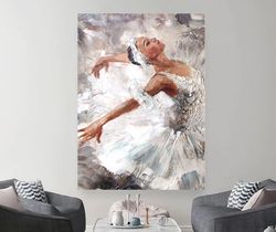ballerina wall art, dance & woman wall art, women canvas art, colorful wall art, woman figure wall art, luxury framed wa