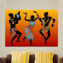 ethnic wall mural ethnic dance wall mural african dancers canvas painting, ethnic dresses dancing canvas, african woman