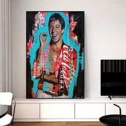 Movie Character Montana Graffiti Poster Scarface Pop Art Canvas Painting Street Wall Art Pictures for Home Living Room D