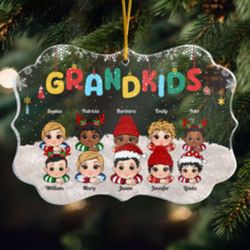 Customizable Acrylic Ornament: Cherish Memories with My Grandkids