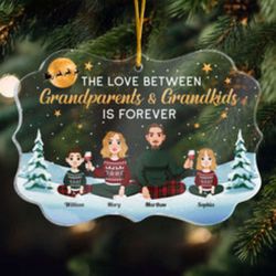 Personalized Grandparents & Grandkids Ornament - Cherish the Love with Acrylic Decor