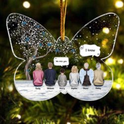 We Miss You - Personalized Custom Acrylic Ornament: Add a Touch of Sentiment with Custom Shapes