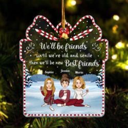 Custom Shaped Acrylic Ornament: Perfect Christmas Gift for Besties - Friends Forever BFF Soul Sisters