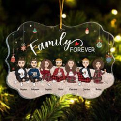 Family Forever: Personalized Acrylic Ornament - Cherish Memories with Customized Keepsake