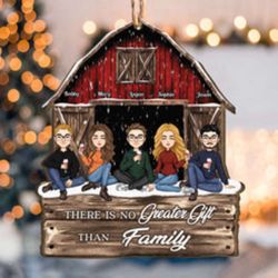 Personalized Family Red Barn Wooden Ornament: The Ultimate Gift