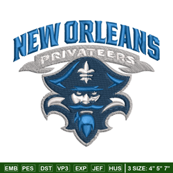 New Orleans Privateers embroidery, New Orleans Privateers embroidery, logo Sport, Sport embroidery, NCAA embroidery.