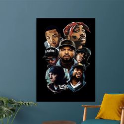 Music Hiphop Underground Rap La Coka Nostra American Hiphop, Old School American, Canvas Art Poster and Wall Art Picture