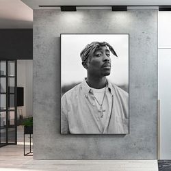 Tupac Shakur Quotes Canvas  Hip-Hop Music Lover Gift  Tupac Quotes Poster Art Hip-Hop Wall Art  Rap Music Fan Canvas  Th
