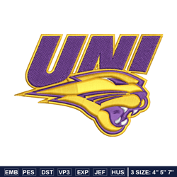 Northern Iowa Panthers embroidery, Northern Iowa Panthers embroidery, logo Sport, Sport embroidery, NCAA embroidery.