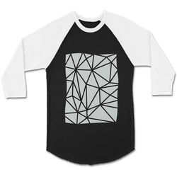 Series 202 Geometric Graphic New York CPY Unisex 3/4 Sleeve Baseball Tee T-Shirt