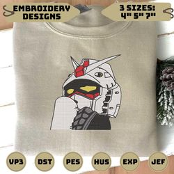 Anime Embroidery Designs, Anime Inspired Embroidery Designs, Machine Embroidery Design file, Pes, Dst, Jef, Vp3, Hus, Instant Download. Robot Anime Embroidery