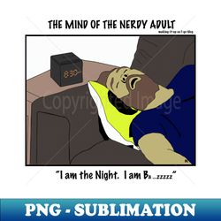 The Nerdy Knight - Vintage Sublimation PNG Download - Perfect for Sublimation Mastery