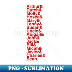 Red Dead Redemption 2 Dutchs Gang - PNG Transparent Digital Download File for Sublimation - Perfect for Sublimation Mastery