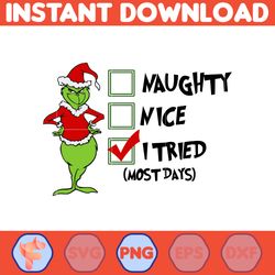 The Grinch Png, Most Days Png, Merry Grnichmas Png, Retro Grinch