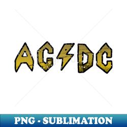 Butt-Head ACDC Distressed - Gold - Signature Sublimation PNG File - Spice Up Your Sublimation Projects