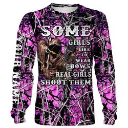 Girl hunting clothes Pink camo Custom Name 3D All over print Shirts, Face shield &8211 Personalized hunting gifts &8211