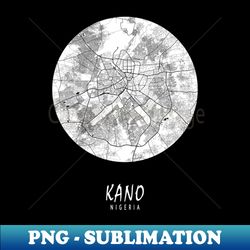 Kano Nigeria City Map - Full Moon - PNG Transparent Sublimation File - Perfect for Sublimation Mastery