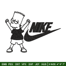 Simpson Nike Embroidery design, Simpson cartoon Embroidery, Nike design, Embroidery file, logo shirt, Instant download.