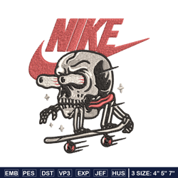Skull funny Nike Embroidery design, Skull funny Embroidery, Nike design, Embroidery file, logo shirt, Instant download.