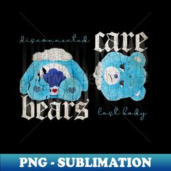 care bears vintage crack blue - png transparent sublimation file - add a festive touch to every day