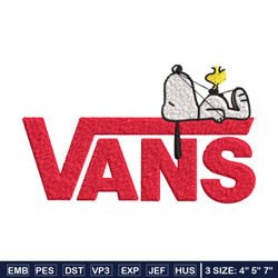 Snoopy Vans Embroidery design, Snoopy Vans Embroidery, cartoon design, Embroidery File, Vans logo, Digital download.
