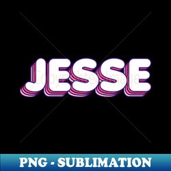 Pink Layers Jesse Name Label - Signature Sublimation PNG File - Boost Your Success with this Inspirational PNG Download