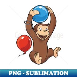 Curious George - PNG Transparent Digital Download File for Sublimation - Instantly Transform Your Sublimation Projects
