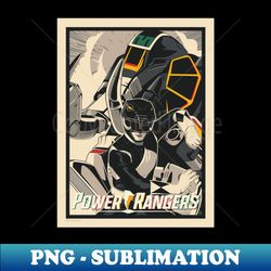Black Ranger - PNG Transparent Digital Download File for Sublimation - Perfect for Personalization
