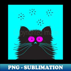 Cool Cat in the Party - PNG Transparent Digital Download File for Sublimation - Bring Your Designs to Life